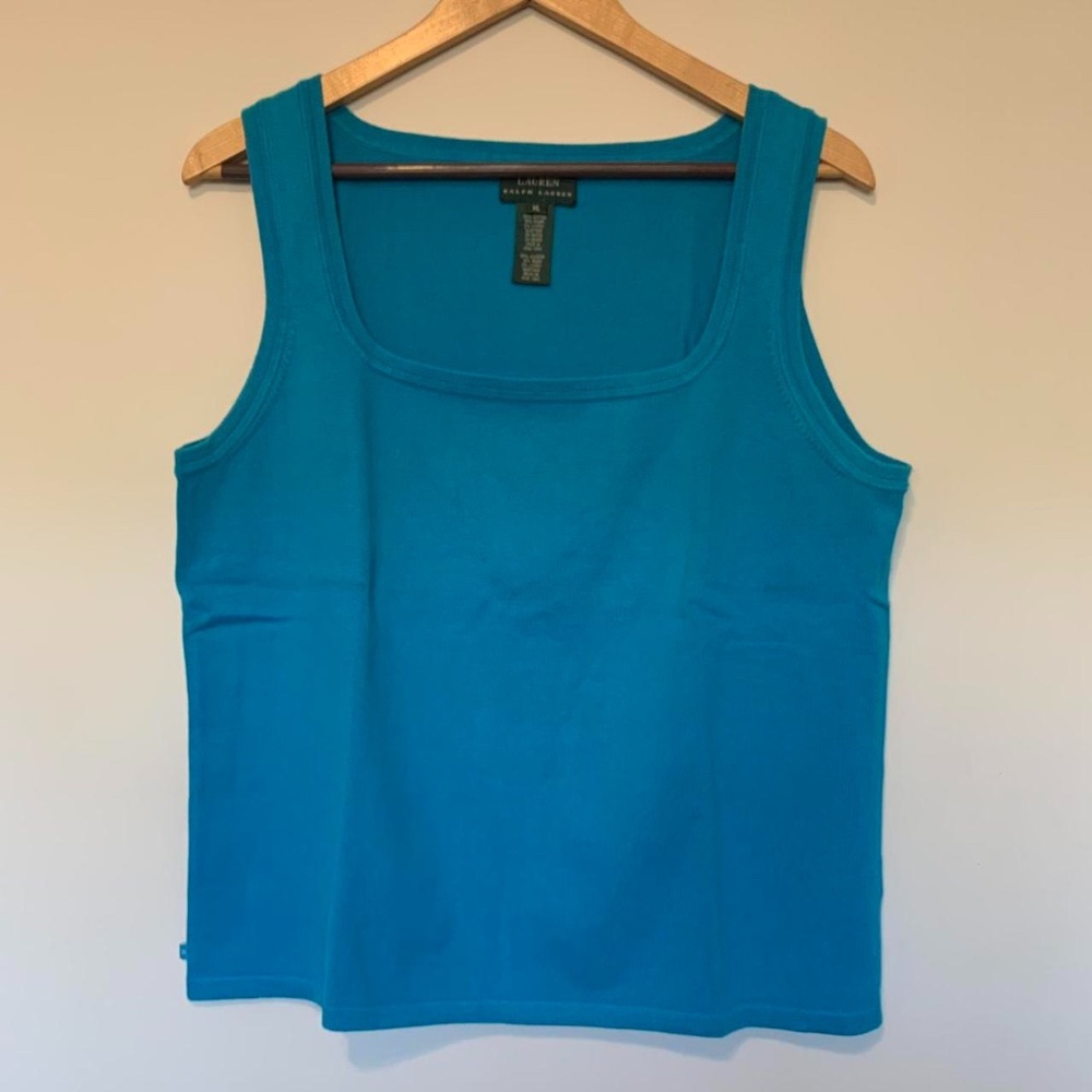 RALPH LAUREN  turquoise blue tank top.